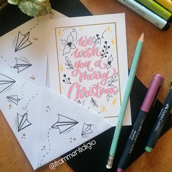 Immagine che mostra il biglietto con lettering